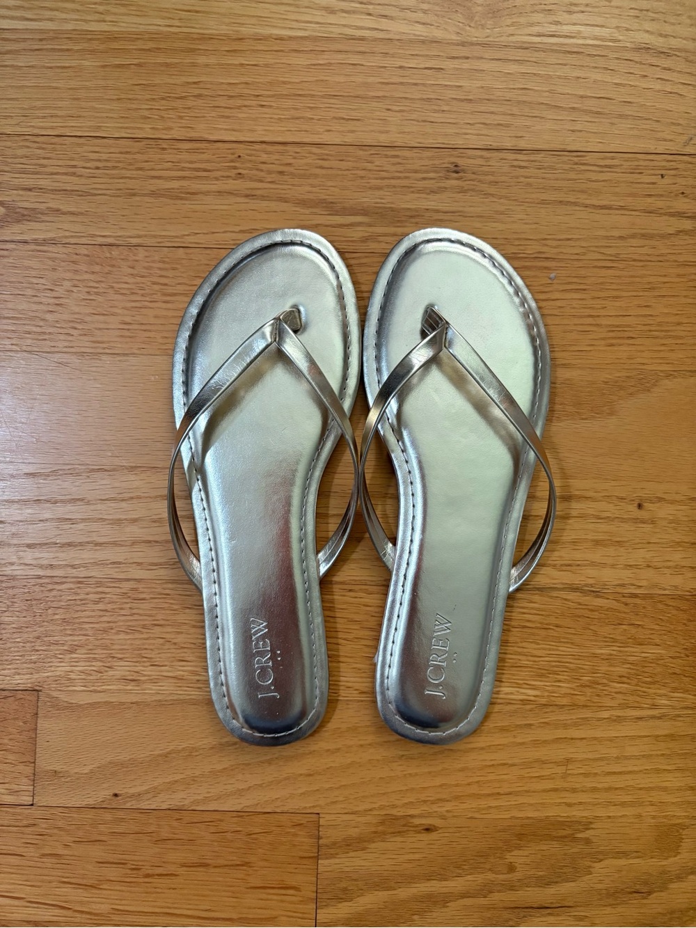 J. Crew Metallic Gold Sandals